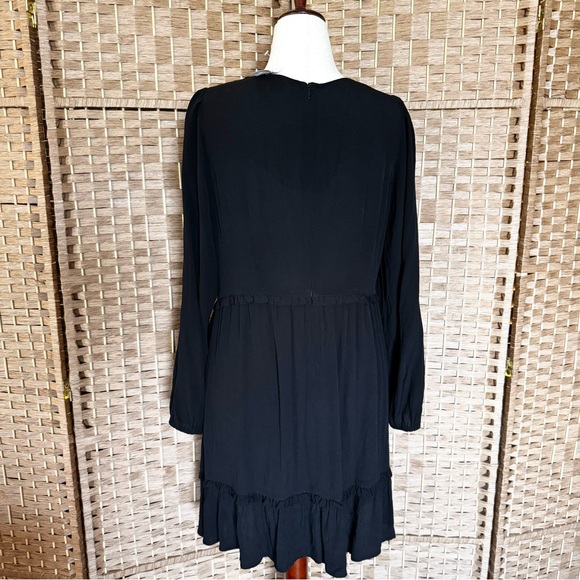 NWT black rayon LOFT v-neck dress 14 - Picture 7 of 11